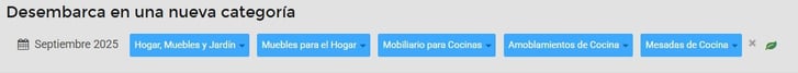 Árbol de categorías en Nubimetrics