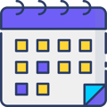 Ícone representando calendário comercial e calendário de vendas do e-commerce