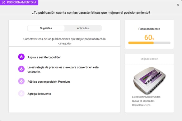 Índice de Posicionamiento IA en Nubimetrics