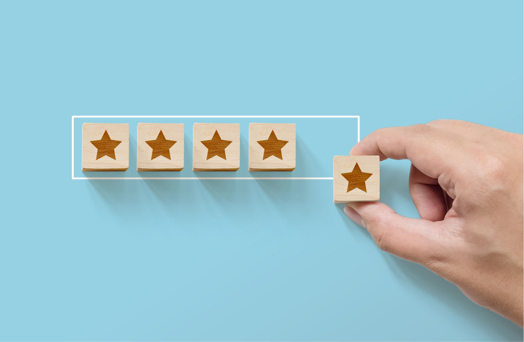 5 estrellas que representan la reputación online de un negocio