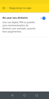 Ativando a Segurança no App