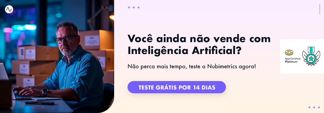 Banner de teste grátis de 14 dias da Nubimetrics