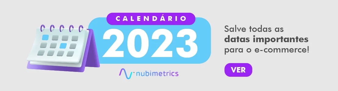 Banner do calendário 2023 de datas importantes do e-commerce