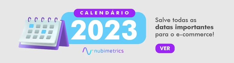 Banner do calendário 2023 de datas importantes do e-commerce