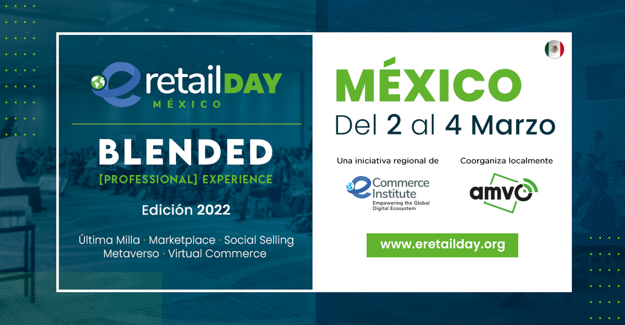 Banner oficial del eRetail Day México BLENDED Professional 2022