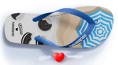 Colab feita entre a Havaianas e a Oreo