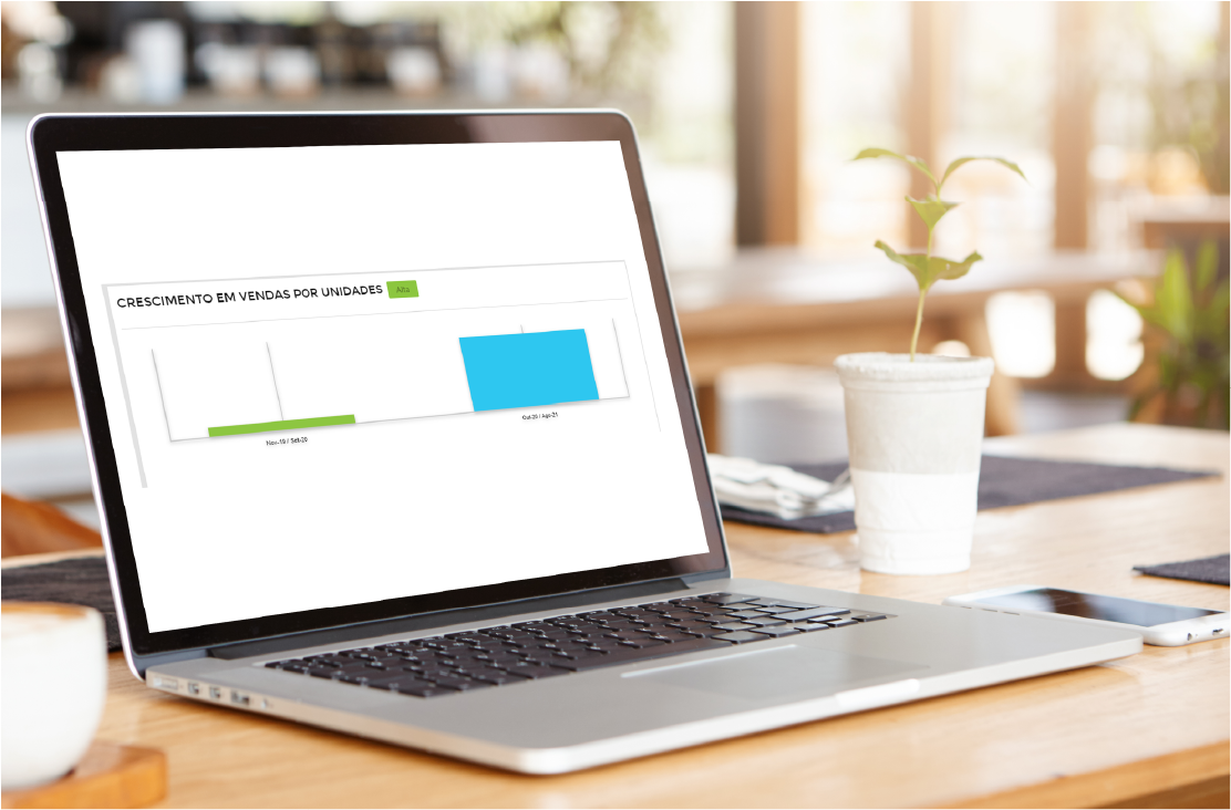  Laptop mostrando o aumento de vendas no Mercado Livre