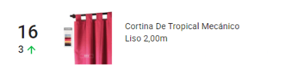 Cortina mais vendida na Argentina