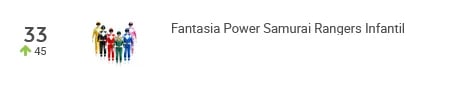 Fantasia de Power Ranger mais vendida no Brasil