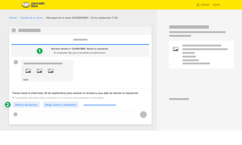 Gestión de reclamos en Mercado Libre