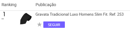Gravata mais vendida no Mercado Livre