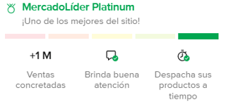 Imagen del termómetro de reputación en Mercado Libre