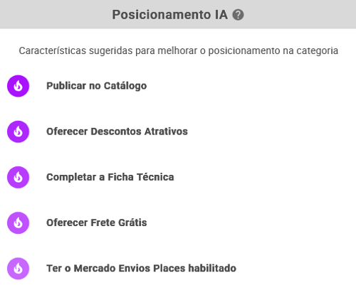 Informações IA da subcategoria Apliques de cabelo do Mercado Livre na Nubimetrics