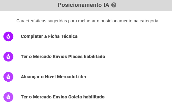 Informações IA da subcategoria Bicicletas elétricas na&nbsp;Nubimetrics