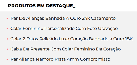 Joias e bijuterias em destaque no Mercado Livre