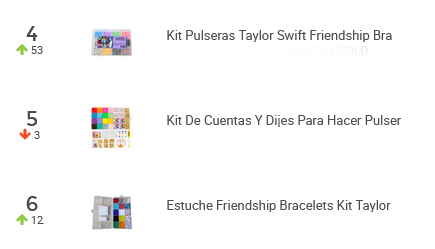 Kits para fazer pulseiras mais vendidos no Mercado Livre Argentina
