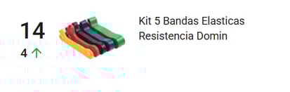 Los kits de bandas elásticas son artículos para fitness populares en Mercado Libre Argentina