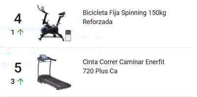 Máquinas más gimnasios más vendidas en Mercado Libre Argentina