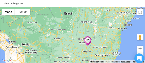 Mapa onde é possível ver a origem geográfica das perguntas na Nubimetrics