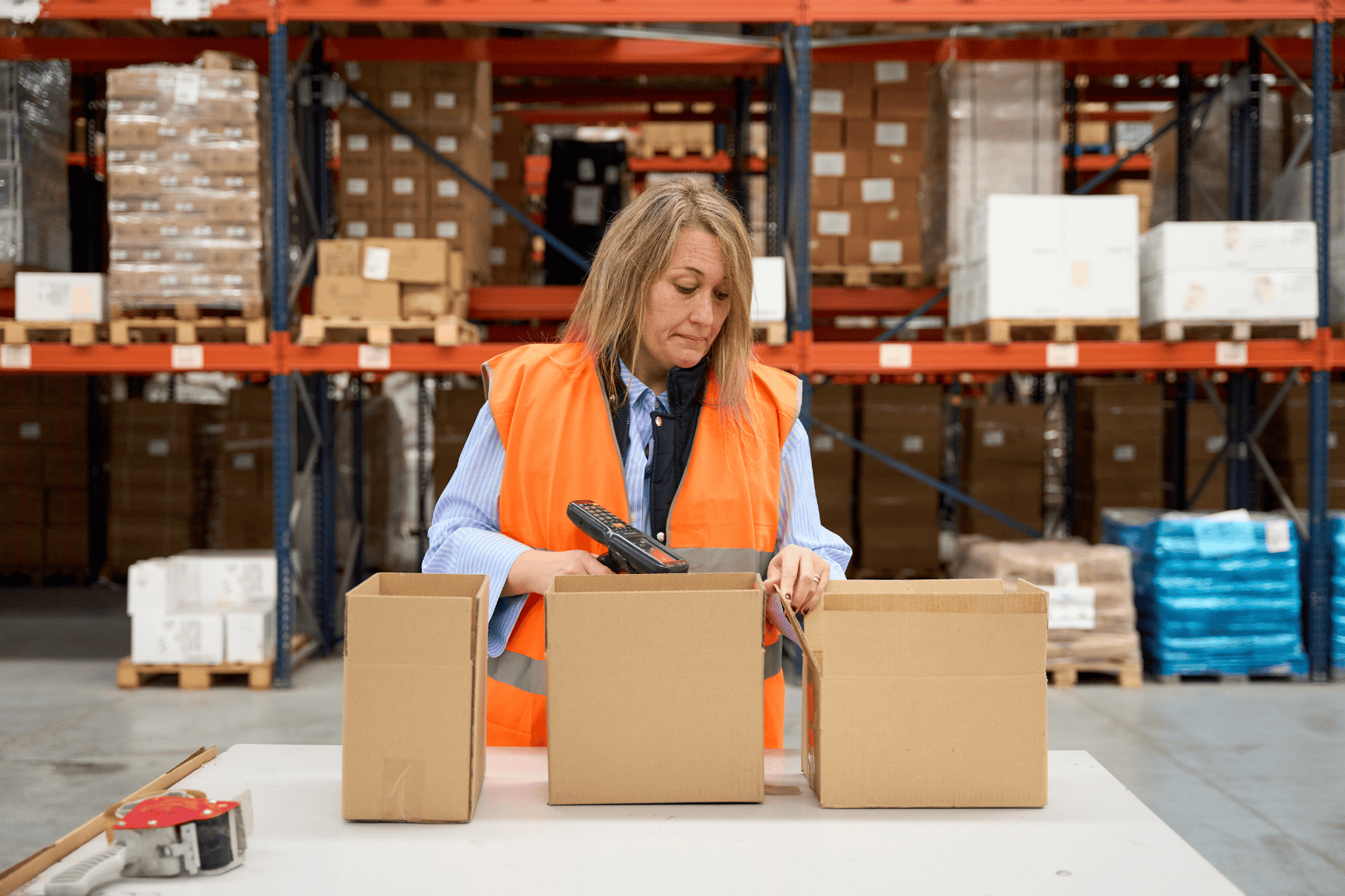 Mujer empaquetando pedidos representando los cambios en Mercado Libre 2025
