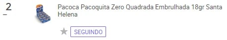 Paçoca mais vendida no Mercado Livre