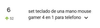 Palabra clave en tendencia en Mercado Libre México. (Fuente Nubimetrics)