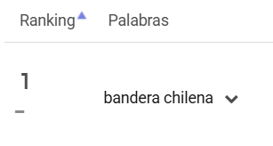 Palabra más buscada del nicho Bandera en Mercado Libre Chile