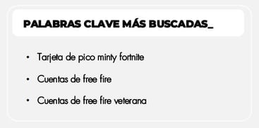 Palabras clave más buscadas del nicho Videojuegos en Mercado Libre México