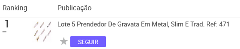 Prendedor de gravata mais vendido no Mercado Livre