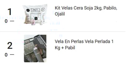 Productos más vendido del nicho Velas Aromáticas en Mercado Libre Argentina