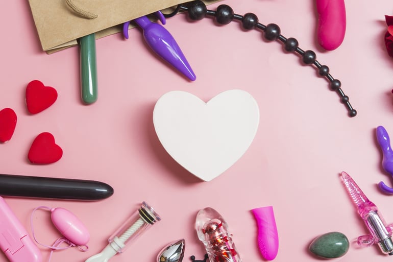 Produtos de sex shop comprados no e-commerce