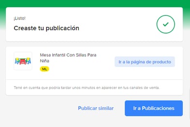 Publicación creada en Mercado Libre