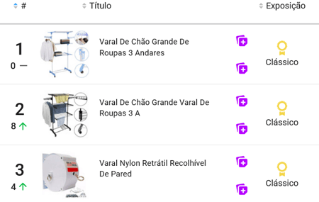 Ranking de varais de roupa mais vendidos no Mercado Livre
