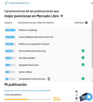 Recomendaciones IA para mejorar el posicionamiento en Mercado Libre-1