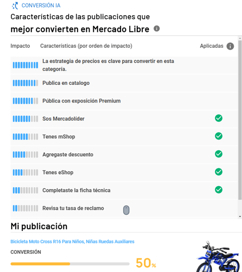 Recomendaciones para mejorar la conversión de una publicación en Mercado Libre