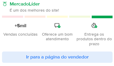 Reputação de um vendedor no Mercado Livre
