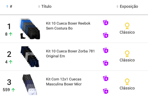 Roupas íntimas mais vendida no Mercado Livre