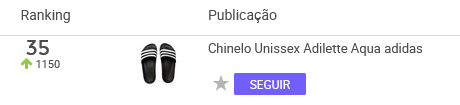 Sandália mais vendida no Mercado Livre