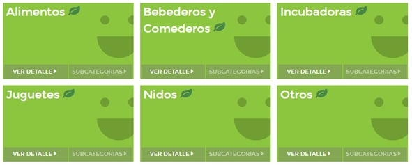 Subcategorías de oportunidad del rubro Aves en Mercado Libre Colombia