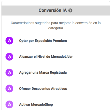 Sugerencias IA para mejorar la conversión