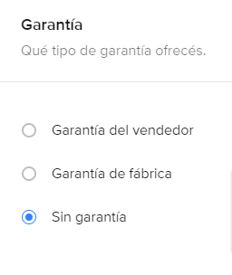 Tipos de garantía