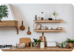 Vista de una cocina moderna